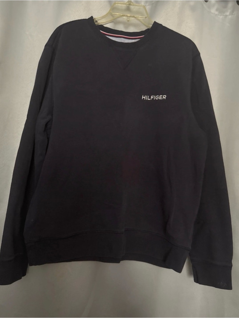 Tommy Hilfiger Navy Crewneck Sweater with Chest Logo